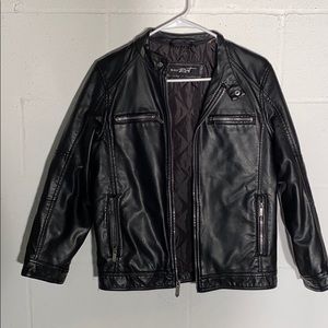 Black Rivet “pleather” jacket like new  LS